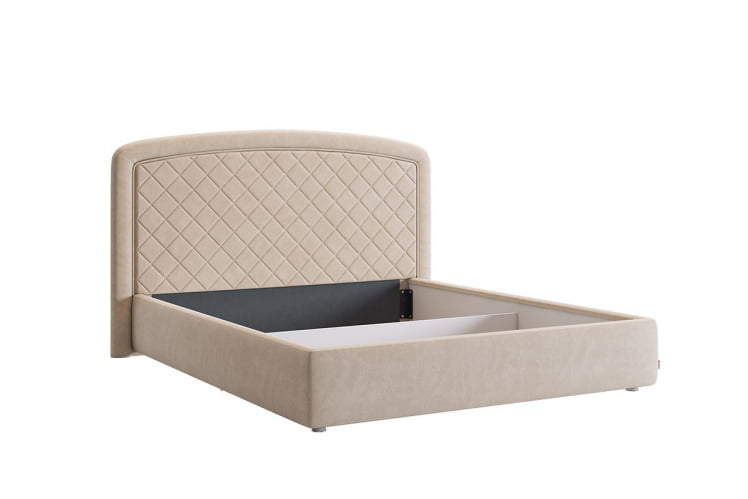 Кровать 1.6 Сильва 2 КМ1.6-18 крем (велюр) / KM1.6-18_1