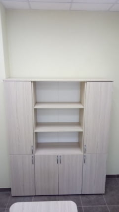 Шкаф высокий закрытый Glassy 6.19.13Пр Туя_2