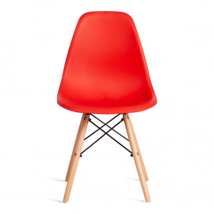 Стул CINDY (EAMES) (mod. 1801) дерево бук/металл/сиденье пластик, 45x51x82 см, Red (красный)_4