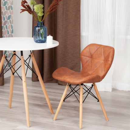 Стул STUTTGART (mod. 74) / 1 шт. в упаковке экокожа/дерево береза/металл, 50 х 47 х 73 см, античный коричневый RH02-13/натуральный_11