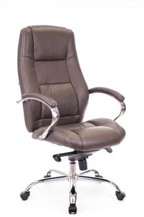 Кресло руководителя Kron M кожа Коричневый_0