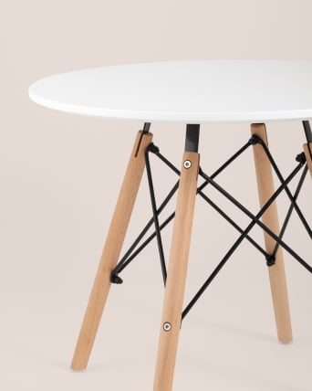 Стол детский Eames DSW белый, ножки массив бука_3