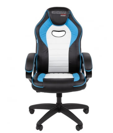 Кресло геймерское CHAIRMAN GAME 16 черный/голубой/белый_1
