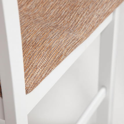 Обеденный комплект Хадсон (стол + 4 стула) Хадсон (стол + 4 стула)/ Hudson Dining Set дерево гевея/мдф, стол: 110х70х75см / стул: 44х42х89см, pure white (белый 2-1), ткань кор.-зол._5