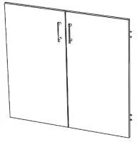 Комплект низких дверей У.ДШ-2 Бук светлый_0