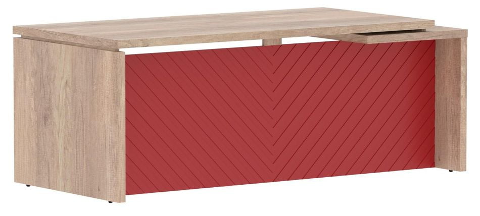 Стол руководителя левый Torr LUX TLCT 209 L Дуб Каньон Красный_0
