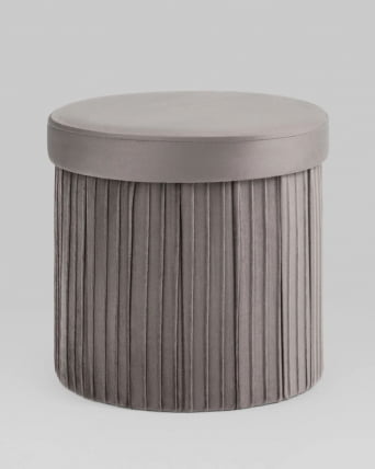 Пуф складной с ящиком Store Round антрацитовый_5