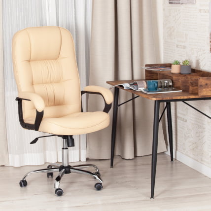 Кресло СН9944 (22) хром кож/зам, бежевый, 36-34_14