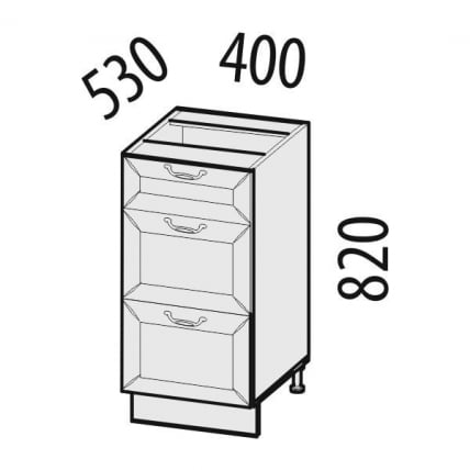 Стол кухонный (3 ящика с системой плавного закрывания) Оливия 72.90_1