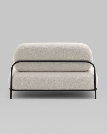 Диван Стоун ткань букле Молочный_2