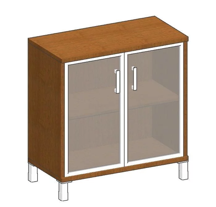 Стеллаж стекло в раме В410.5 Орех Даллас_0