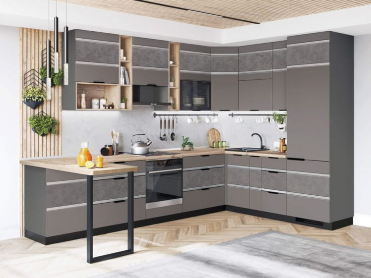 Шкаф открытый Грейс 105.37 Дуб Галифакс натуральный Оникс_1