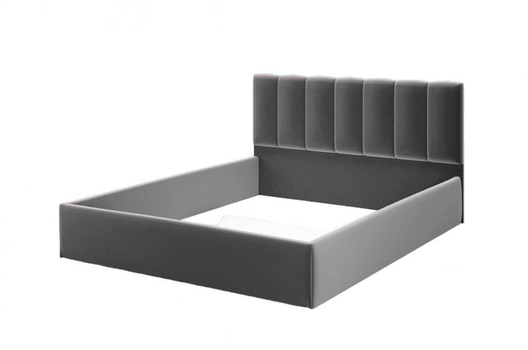 Кровать Элен 1600*2000 мм, велюр Роcк 12, серо-фиолетовый / Rock_1