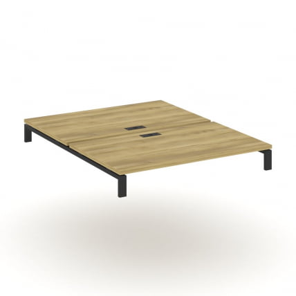 Двойной стол надставка на две опорные тумбы CONCEPT CN.DSN-006 Дуб Винченцо Черный_0