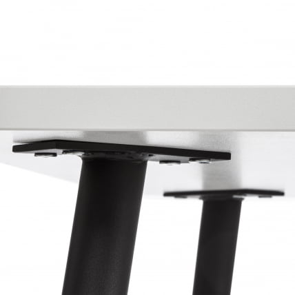 Стол ПЛУТО ЛДСП/металл, 120кс80кс77 см, Белый/Черный / PLUTO 120x80x77_4