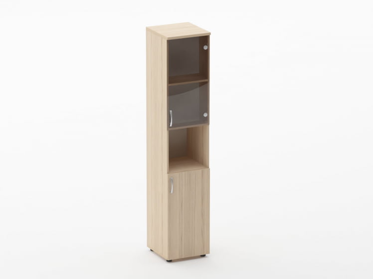 Шкаф высокий со стеклом и нишей Глассй 6.19.14Пр Туя / Glassy_0