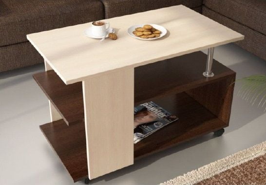 Стол журнальный №6 Венге/Дуб молочный_0