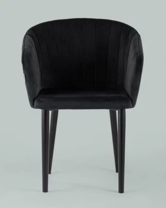 Стул с подлокотниками Нейтон велюр Черный_2