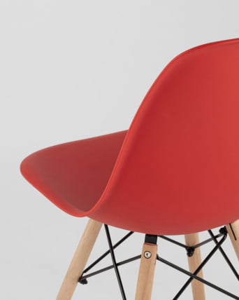 Стул Eames Style DSW красный (разборный каркас)_8