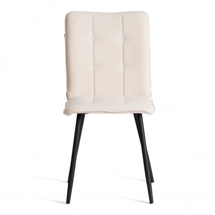 Стул обеденный Бари Бари ЛТ, велюр, молочный/черный, 4, 41х55х89 см / Bari Bari LT,_4