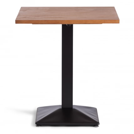 Стол RAGNAROK дерево вяз/железная опора, 70х70х76 см, груша №3/черная опора_1