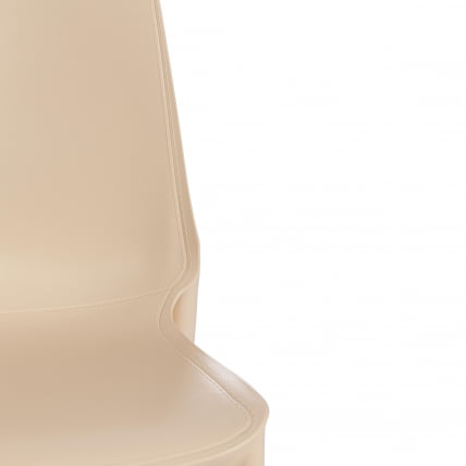 Стул GENIUS (mod 75) металл/пластик, 46x56x84cм, бежевый/коричневые ножки_6