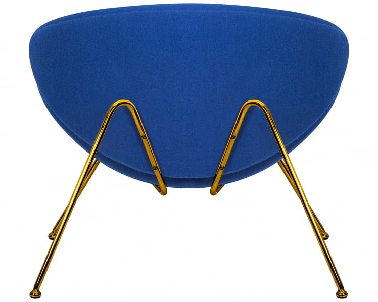 Кресло дизайнерское DOBRIN EMILY (синяя ткань AF6, золотое основание)_3