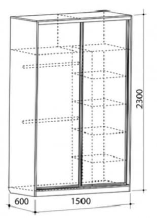 Шкаф-купе Гранд 4-600 Вишня оксфорд_3