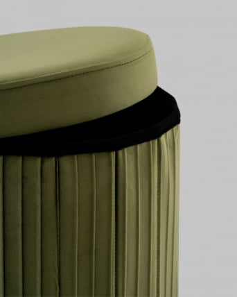 Пуф складной с ящиком Store Round травяной_4