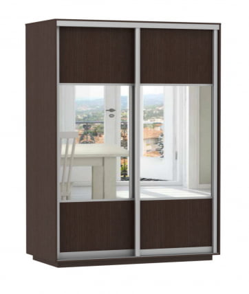 Шкаф-купе двухдверный Экспресс Дуо Комби 1600х2400h Венге_0