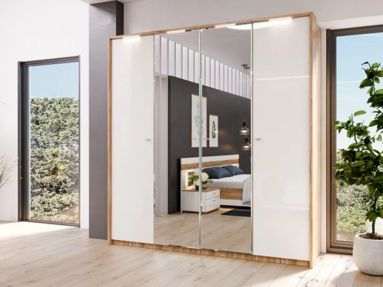 Спальный гарнитур Фиджи №4 Дуб Золотой Белый_3