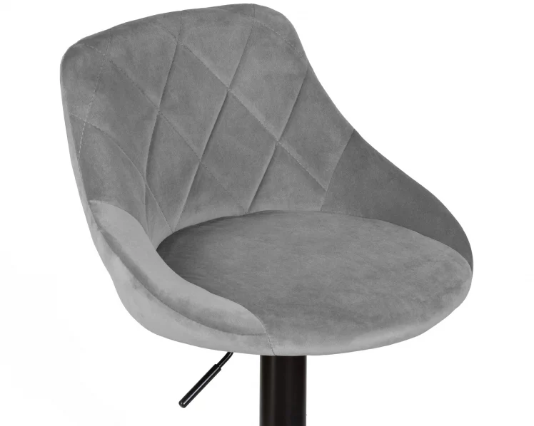 Стул барный DOBRIN LOGAN BLACK Серый велюр MJ9-75_6