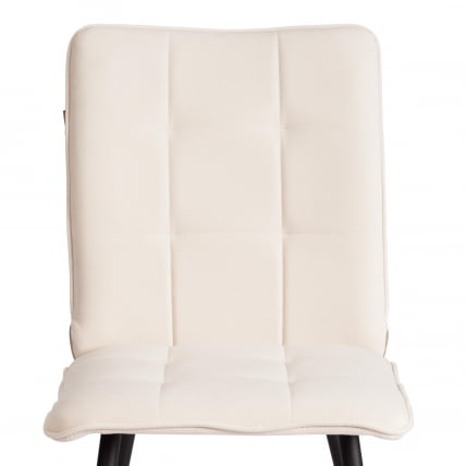 Стул обеденный Бари Бари ЛТ, велюр, молочный/черный, 4, 41х55х89 см / Bari Bari LT,_6