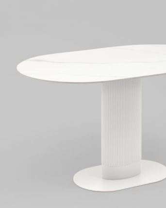 Стол обеденный Мйстерй 130х80 см белый керамика / Mystery_4