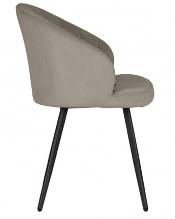 Стул обеденный DOBRIN NAOMI (ЭМАЛЬ ЧЕРНЫЙ МУАР велюр Catania Cocoa)_3