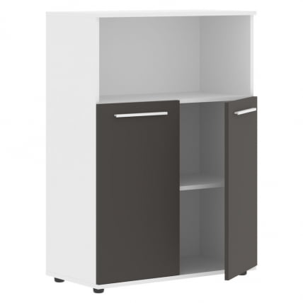 Шкаф с глухими малыми дверьми ЕДИС ЕМCС 85.3 Мокко Белый Белый / EDIS EMCS_1