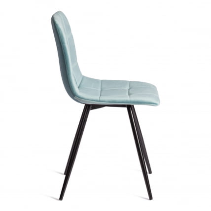 Стул CHILLY (mod. 7095-1) ткань/металл, 45x53х88 см, высота до сиденья 50 см, мятный barkhat 88/черный_1