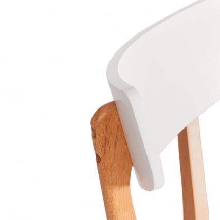 Стул Claire сиденье МДФ, опоры дерево гевея, белый / натуральное дерево, 48 x 49,5 x 81,5 x SH44см_9