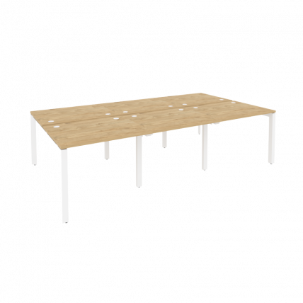 Рабочая станция на П-образном м/к ОНИКС О.МП-Д.РС-6.1.8 Тиквуд Светлый/Белый / ONIX O.MP-D.RS-6.1.8_0