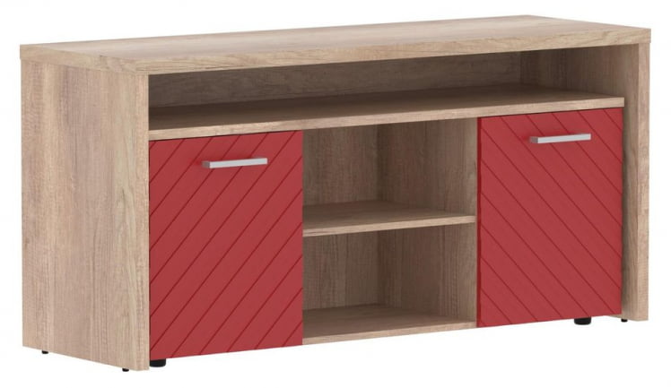 Тумба с фригобаром Torr LUX TLTF-3D Дуб Каньон Красный_0