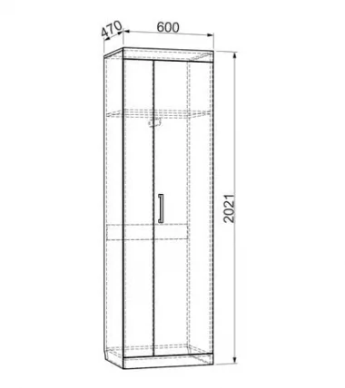 Шкаф 2-створчатый Макси дуб сонома скала_1