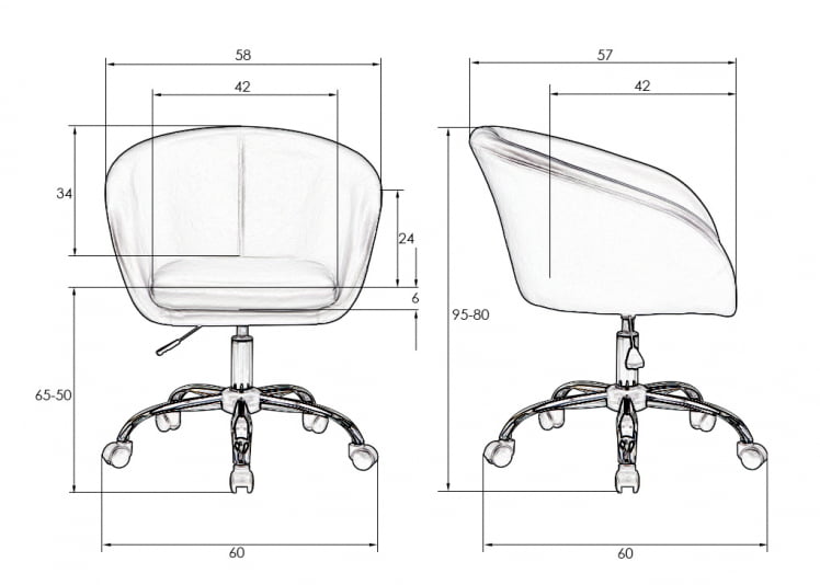 Офисное кресло для персонала ДОБРИН БОББЙ Коричневый / DOBRIN BOBBY_8