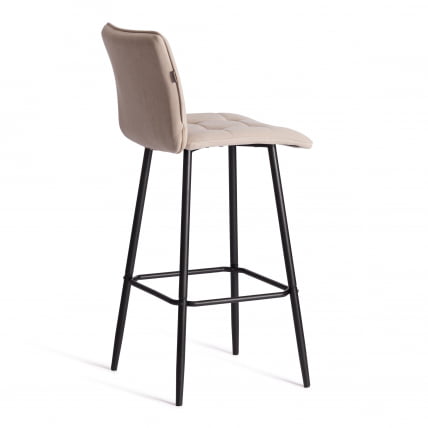Барный стул Bari/Бари велюр, бежевый, 7, 45х56х110 см_2
