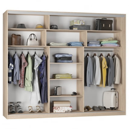 Шкаф-купе B-220х270х60-1(ДКМ-D7D8D7)_1