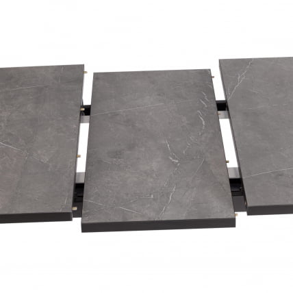 Стол MALTIDO ЛДСП/HPL/металл, 130 х 75+30 х 75 см, Гранит темный/черный_8