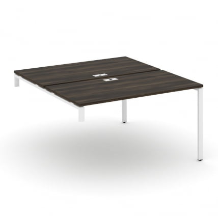 Двойной стол-надставка на опорную тумбу CONCEPT CN.DSN-003 Дуб Мали Белый_0