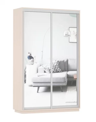 Шкаф-купе двухдверный Экспресс Дуо Экспенс 1400х2400х Дуб молочный / 1400х2400h_0