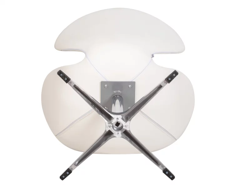 Кресло дизайнерское DOBRIN SWAN Белый кожзам P23_6