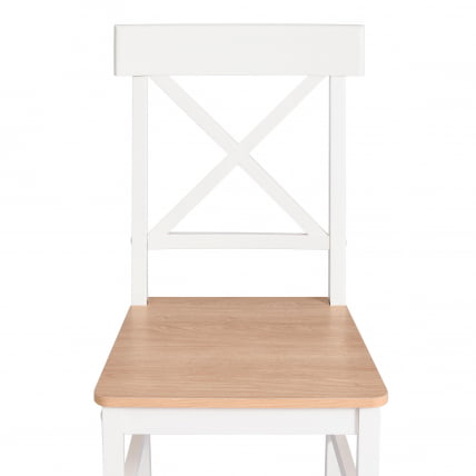 Обеденный комплект Хадсон (стол + 4 стула)/ Hudson Dining Set (mod.0103) МДФ/тополь/меламин, стол: 118х74х73 см, стул: 42,5x46,5x93,5 см, White (Белый) / Natural_6