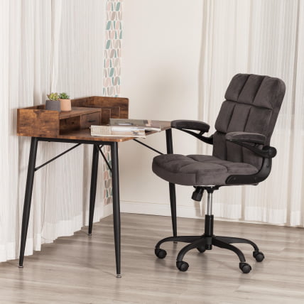 Кресло офисное Лугано велюр, темно-серый / Lugano_10